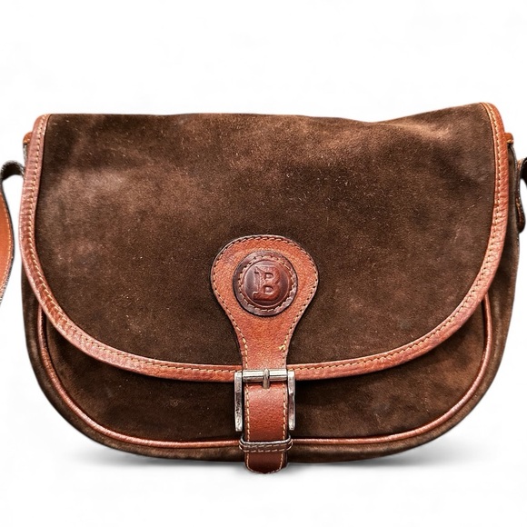 Bally Handbags - Vintage Bally International Suede Saddle Crossbody – Made in Italy Late 1970s